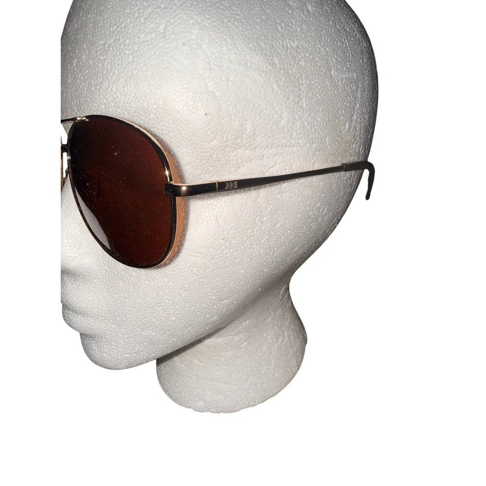 J+S Military Style Classic Aviator Sunglasses‎ Polarized UV400 Cat 3 Gold/Bronze